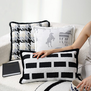 高端时尚沙发抱枕套客厅靠枕，现代简约轻奢高级感样板间靠垫可拆洗