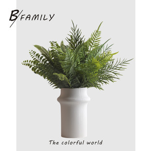 仿真塑胶绿色蕨类植物，波斯顿叶假花绿植植物墙造景，花艺装饰森系