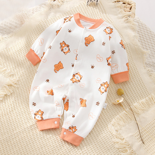 婴儿连体衣秋冬季纯棉，新生儿衣服婴幼儿，打底内衣宝宝爬服睡衣秋装