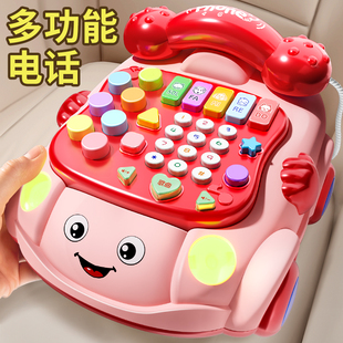 婴儿童玩具仿真电话机座机幼女宝宝音乐手机益智早教1一岁2小女孩