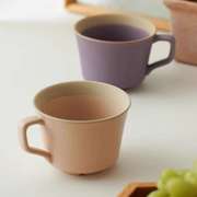 日式粗陶办公室马克杯茶杯女生高颜值陶瓷喝水杯简约咖啡杯子