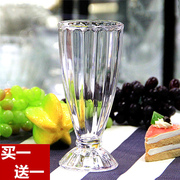 果汁杯玻璃家用奶茶杯子饮料，奶昔大容量高颜值耐高温水杯豆浆高脚