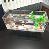 长方形玻璃鱼缸透明加厚裸缸水培，植物养金鱼缸，客厅桌面观赏小鱼缸