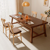 宜家北欧实木腿餐桌现代简约轻奢长方形日式桌椅，组合小户型家用吃