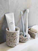 北欧简约水磨石卫浴置物用具浴室洗漱用品洗手液瓶肥皂盒牙刷杯架