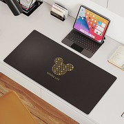 轻奢卡通大号鼠标垫超大桌垫皮质电竞书桌办公桌键盘皮革保护垫子