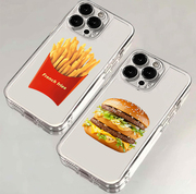 汉堡薯条适用苹果15promax手机壳iPhone14/13pronova12/11小米opporeno红米k70荣耀vivox100华为mate60