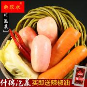 四川泡菜正宗农家自制酸萝卜，豆角什锦即食泡辣椒母水下饭菜