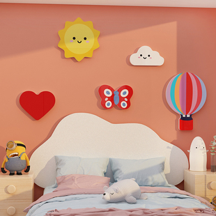 网红婴儿童房间布置墙面装饰用品，少女孩小公主，卧室床头背景贴纸画