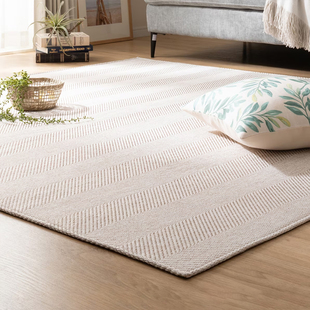 人字纹编织客厅地毯轻奢高级茶几，毯日式简约风家用防滑沙发地垫