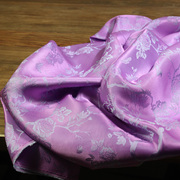 瓦娜家真丝桑波缎色织提花布料中国风，传统枝花图裙袍衬衫旗袍面料