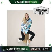 membersonly女式bugs拼接风衣大廓形夹克蓝色迷彩美国奥莱