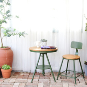 铁艺实木户外桌椅组合庭院小茶几花园咖啡厅休闲室外阳台三件套