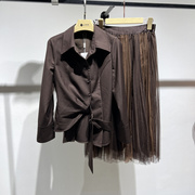 JMY2FA2318商场专卖2024春时尚品质女装洋气减龄网纱气质两件套裙