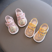 宝宝布鞋男女1-3岁儿童，手工千层底老北京布鞋周岁儿童古风汉服鞋