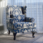 美式老虎椅美式轻奢单椅美式单人沙发椅，卧室美式沙发老虎凳阳台椅