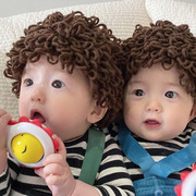 ins韩国秋冬季婴儿可爱造型泡面，头帽子男女，宝宝保暖毛线套头帽潮