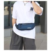 男士腰包户外尼龙布斜挎胸包大容量防水收银生意包运动手机包