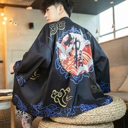 中式唐装改良汉服p和服开衫羽织中国风男装古风仙气道袍外套