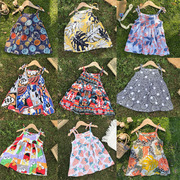 夏装女童连衣裙棉绸吊带裙，人造棉婴儿睡裙女宝宝，绵绸童装儿童裙子