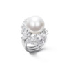 一款两戴人工贝母珍珠戒指重工奢华食指戒夸张百搭高碳钻活口女戒