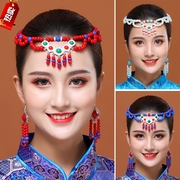 个性藏族舞蹈演出头饰，藏族头饰女藏式装饰编织西藏民族饰品成人