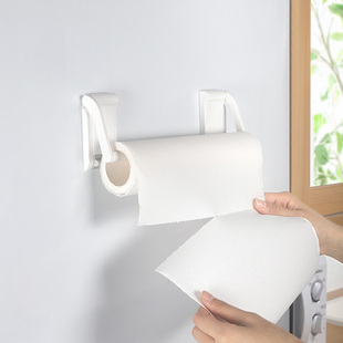 日本磁吸厨房纸巾挂架冰箱侧面置物架免打孔保鲜袋膜收纳架卷纸架