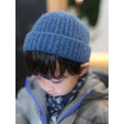 砚台家韩版儿童毛线，帽男女童针织帽宝宝，保暖冬季纯色帽子