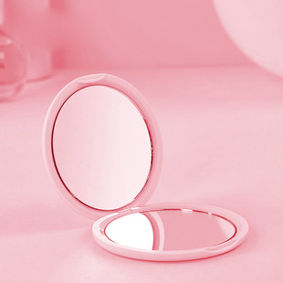 双面小圆镜子放大化妆镜，便携镜迷你化妆折叠随身镜旅行口红女生款