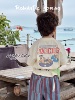 LUCKI KIDS韩国童装春季男童卡通印花短袖T恤红条纹牛仔裤