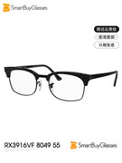 rayban雷朋眼镜架时尚，半框型男舒适商务风，端庄框架镜rx3916vf