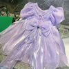 奇米迪女童公主裙，夏季2023夏装宝宝，裙子儿童紫色礼服裙连衣裙