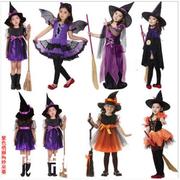 万圣节服装欧美儿童演出服儿童cosplay服装童装女童巫婆表演服