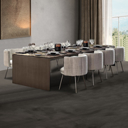 威尼斯棕天然大理石餐桌餐桌，高端别墅家用长方形极简饭桌