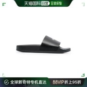 香港直发offwhite女士，黑色平底凉鞋owic002s21pla0011001