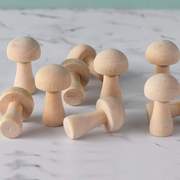 22年创意4.5cm蘑菇套装彩绘，diy玩具现代温馨家居木质工艺摆件