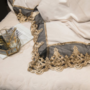 定制北欧风夹棉绗缝床盖四件套，水晶绒法兰绒冬季保暖被套床上用品