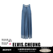 ELVIS.CHEUNG24春夏天丝牛仔背心长裙廓形休闲无袖连衣裙