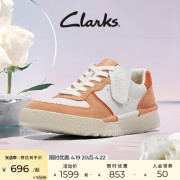 Clarks其乐艺动系列女鞋简约平底透气休闲小白鞋白色板鞋单鞋