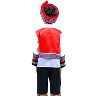 少数民族广西壮族舞蹈服装少儿男童苗族傣族表演女B类儿童演出服