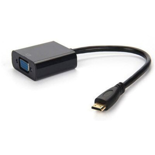 迷你mini HDMI转VGA母转换器平板电脑连接电视显示器投影仪高清线