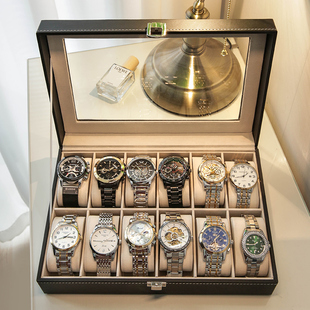 手表收纳盒腕表机械表，收藏盒家用高档存放盒子大容量，展示箱女士