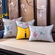 中式刺绣抱枕靠垫客厅沙发靠枕，不含芯靠背，套长方形大靠包腰枕定制