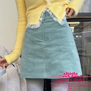 韩国24年早春款气质女郎时尚，糖果色包臀a字短裙半身裙