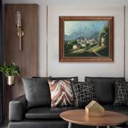 餐厅壁画客厅装饰画沙发背景墙有框挂画欧式简欧风景人物写实墙画