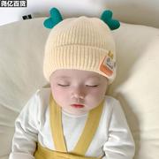新生的儿月子帽秋冬三个月宝宝帽子0一6月婴儿帽男宝女宝毛线胎帽
