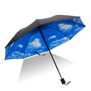 定制折叠两用伞黑胶遮阳伞结实晴雨防晒大量广告女太阳伞加厚