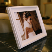 7891012寸白色欧式实木，相框摆台儿童，宝宝结婚纱照片画框木相框