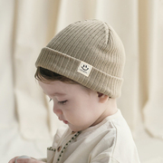 婴儿帽子春秋薄款婴幼儿童冬季0一3岁新生男(新生男，)宝宝针织帽女童毛线帽