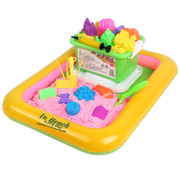 托盘充气儿童沙盘玩沙沙池工具气垫戏水沙池动力钓鱼玩具大号太空
